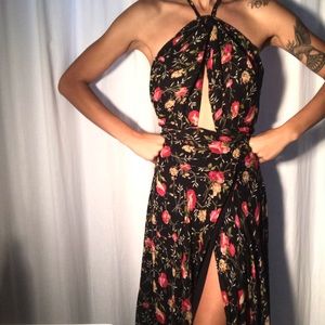 Floral halter dress